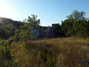 a sexy russian picks up stranger for public cheating hookup