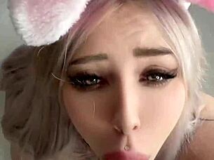 Bunny Girl Fucks Big Cock Cum