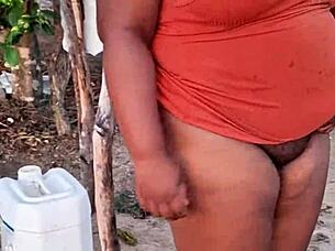 showed off my big ass pussy in public