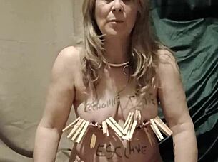 slave mommy bound with clamps candles humiliated 2025