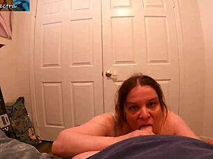 I pump my hot load deep into her plump milf pussy breeding her full