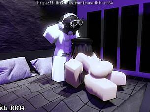 quickie blows into intense handjob cum blast from horny girl