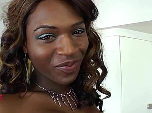 Big Dick Black Shemale Receives Eager Blowjob!