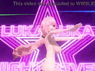 megurine luka's nude mod reveals big tits ass goddess fever