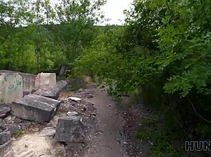 a sexy russian picks up stranger for public cheating hookup