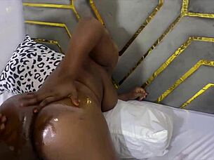 Fucking big ass babe rides monster black cock to orgasm