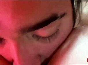 Chubby latina milf jerks tits swallows creamy load homemade