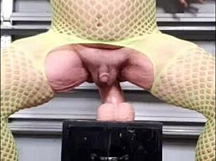 danieladeep pounds ass in yellow bodystocking dildo play