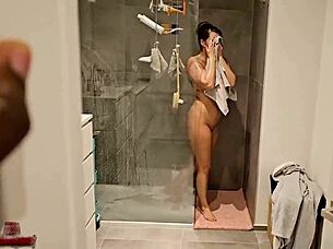 her huge tits bounce as big black cock slams her deep