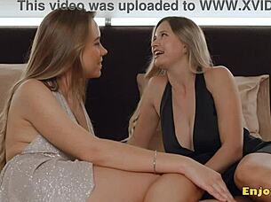 blonde lesbos next door crave shaved pussy orgy