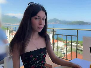 Public agent bends pretty Katty West over for rough creampie