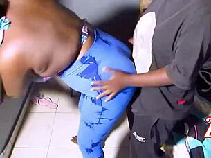 Damn, workout lesbians strap-on fuck hard!