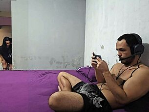 Hubby picks game so I fuck his best friend!