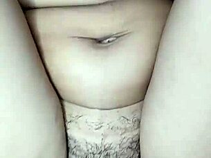 young latina with hairy pussy rides toy masturbating till creamy orgasm secretly