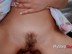 Latina babe gets way too cozy with curvy ass play