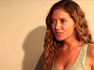 Pulling Brunette Into Bedroom Scissoring!