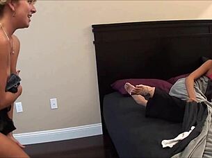 Foot Fetishist Dre Masturbates Licking Tickling Danica's Feet