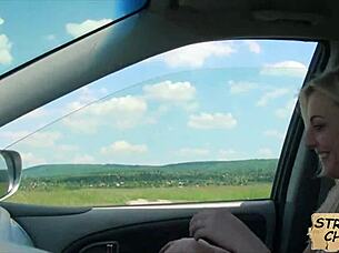 Katy Rose begs for car pounding now!