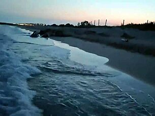 Blonde Flashes Tits and Sucks Cock Public Beach Exhibition