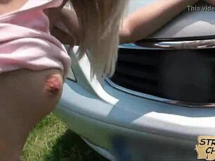 Katy Rose begs for car pounding now!