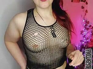 your horny neighbor invites you to devour her juicy pussy and ride hard