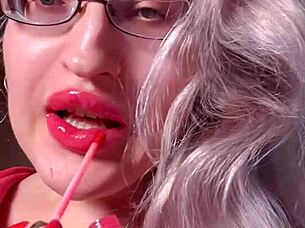 bimbo red lips worship webcam domination