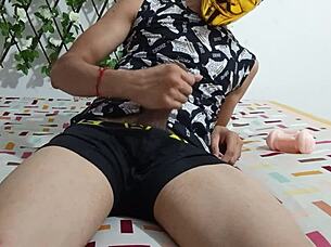 young stud jerks thick cock for kinky neighbor 😈