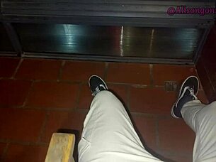 Best Friend Swallows My Cock Balcony