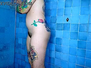 Croatian Shower Shave Anal Plug Tease