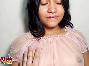 Beautiful latina teen casting tight pussy stretched creampie interview