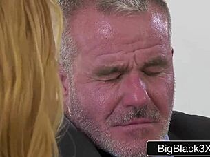 Hot Redhead Wife Takes BBC Before Cuckold Husband