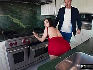 a divorced hottie films deepthroat pov threesome sex tape