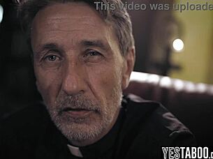 Busty Brunette Milf Fucks Priest's Huge Cock for Absolution