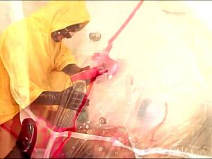 brooke haven rocks kinky latex fishnet fuck