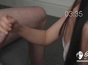 Sadmiss' Teasing Handjob Ends In Explosive Facial Cumshot
