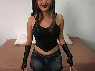 latina teen begs creampie finish inside petite pussy pov