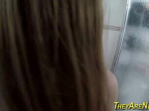 showering petite ho takes facial pov deepthroat