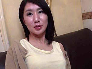 secret cam catches japanese milf's huge saggy tits