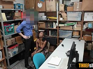 Busty Ebony Thief Feels Deep Officer Punishment Emotionally