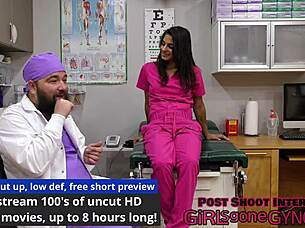Nurse Misty Addams Deepthroats Gagging on Patient Cock Behind Hospital Scenes