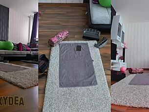 wanna worship this fat milf's naked ass during gym striptease workout?