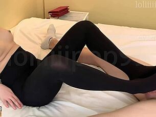 Black Pantyhose Legs Tease in Chinese Orgasm Compilation