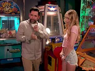 Hey wanna deepthroat my cock right here at the arcade?