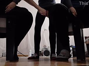 i masturbated watchin my two girlfriends mutual cum in leggings 3some