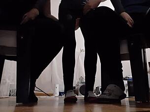 i masturbated watchin my two girlfriends mutual cum in leggings 3some