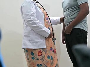 Doctor checks huge Indian patient cock in hospital exam room!