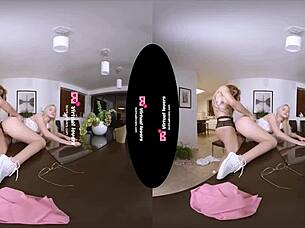 tsvirtualovers shemale pounds blonde maid's ass bareback in heels doggystyle