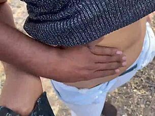 Desi beauty's jungle ass pounded by massive indian cock alone