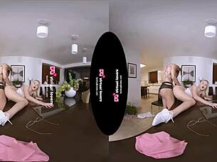 tsvirtualovers shemale pounds blonde maid's ass bareback in heels doggystyle