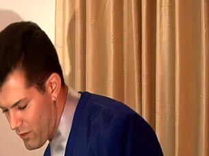 sexy asian milf in fishnets and heels fingers gaping asshole before doggystyle assfucking